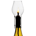 Wine Chimney Ceramic Candle Set w/Clear Dome